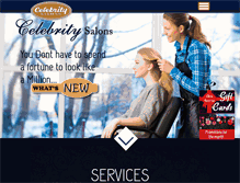 Tablet Screenshot of celebritysalons.com